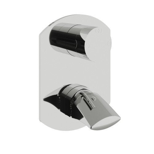 Treemme Hedò RWIT09A2CC01 miscelatore doccia monocomando Cromo Lucido, vista frontale della maniglia e della bocca di...