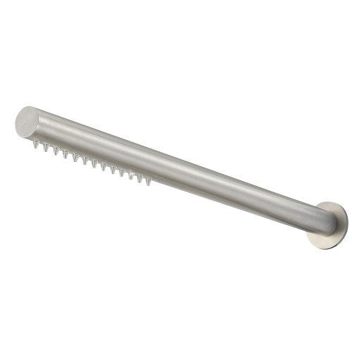 Treemme 22mm RWIT1147IS01 soffione stick a parete 36 cm in in acciaio inox e satinato, vista frontale della maniglia e...
