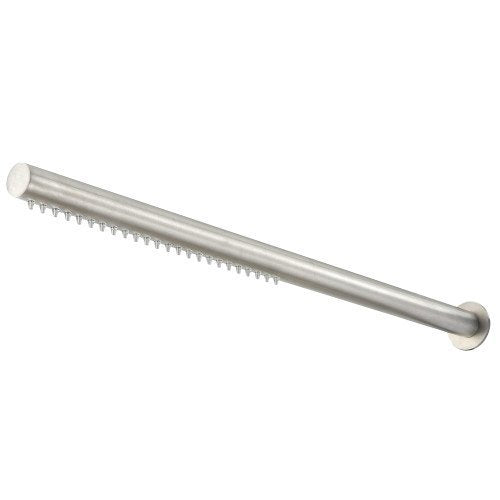 Treemme 22mm RWIT1147IS03 soffione stick a parete 48 cm in in acciaio inox e satinato, vista frontale della maniglia e...