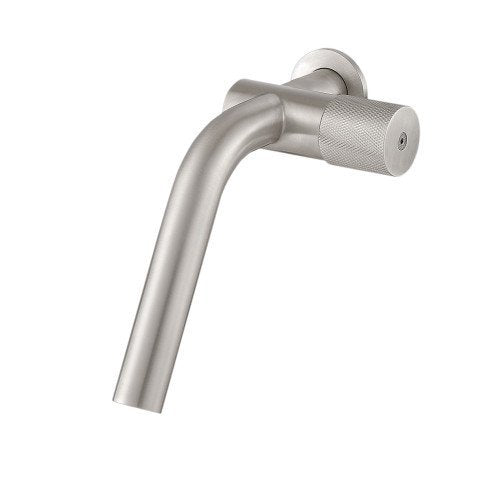 Treemme 22mm miscelatore lavabo a muro senza parte incasso Acciaio in acciaio inox e satinato ambientato su piano bagno...