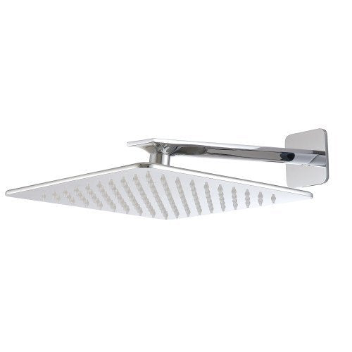 Treemme Ran RWIT2247CC01 soffione 25x25 a parete Cromo Lucido, vista frontale della maniglia e della bocca di erogazione...