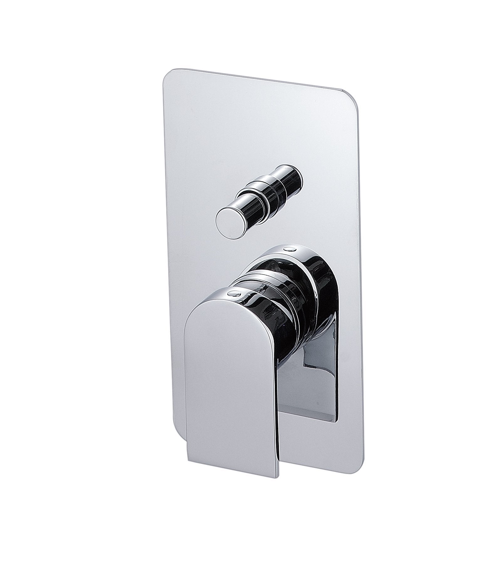 Treemme Ran RWIT2249CC80 Miscelatore doccia monocomando Cromo Lucido, vista frontale della maniglia e della bocca di...