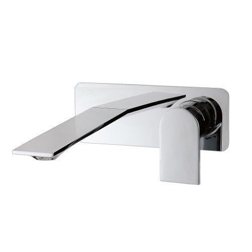 Treemme Ran RWIT22A5CC01 miscelatore lavabo 182mm senza Cromo Lucido ambientato su piano bagno con accessori...