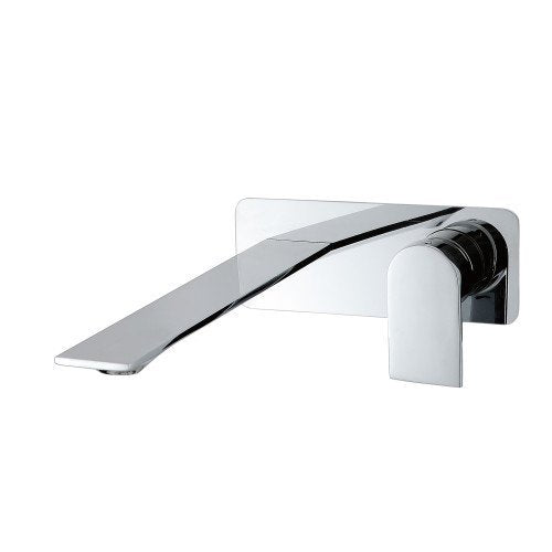 Treemme Ran RWIT22A6CC01 miscelatore lavabo incasso senza Cromo Lucido ambientato su piano bagno con accessori...