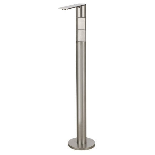 Treemme 5mm miscelatore lavabo a pavimento in acciaio inox, vista laterale del profilo e della forma - Rubinetterie Treemme