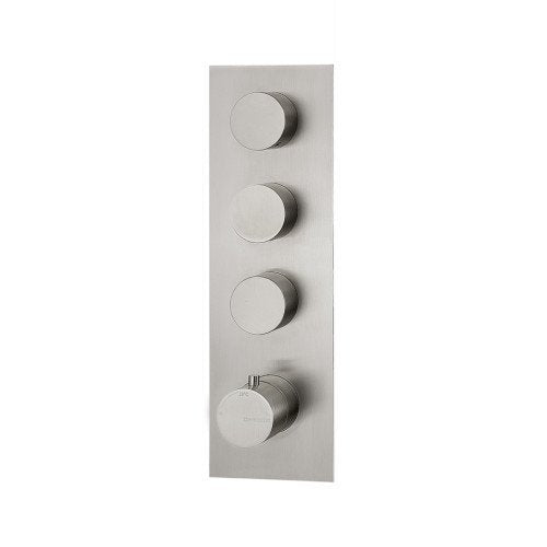 Treemme 3.6 RWIT2594IS03 miscelatore doccia termostatico a Acciaio in acciaio inox e satinato, vista frontale della...
