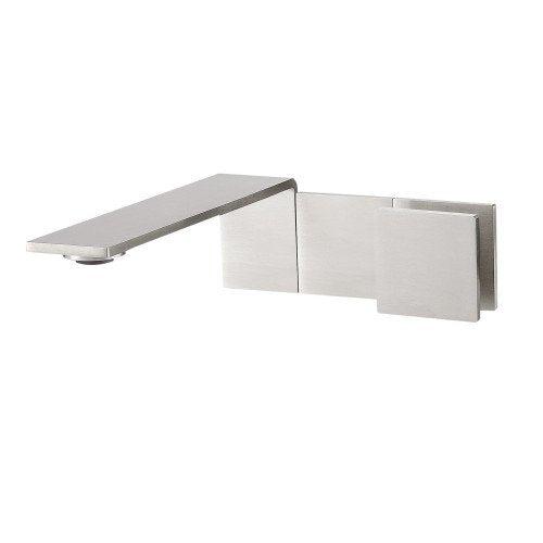 Treemme 5mm rwit2851is96 miscelatore lavabo senza parte Acciaio in acciaio inox e satinato ambientato su piano bagno con...