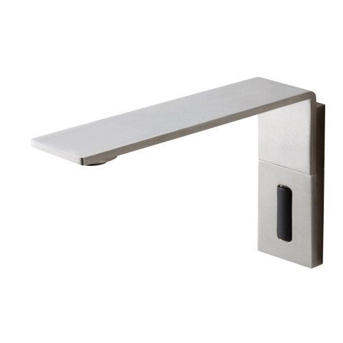 Treemme 5mm RWIT2895IS02 rubinetto elettronico con Acciaio, vista frontale su sfondo bianco - Rubinetterie Treemme
