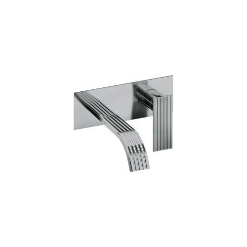 Treemme Los miscelatore lavabo incasso 182 mm senza parte Cromo Lucido ambientato su piano bagno con accessori...