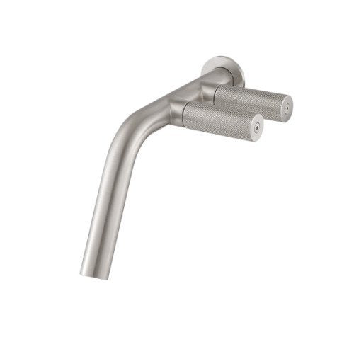 Treemme 22mm RWIT3051IS03 miscelatore lavabo a muro senza Acciaio, vista frontale su sfondo bianco - Rubinetterie Treemme