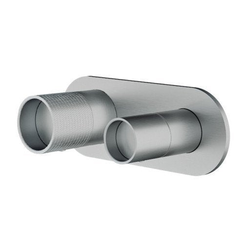 Treemme Watertube RWIT4AE2IS01 miscelatore doccia Acciaio in acciaio inox e satinato, vista frontale della maniglia e...