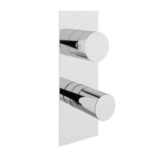 Treemme T30 RWIT5BA2CC02 miscelatore doccia monocomando con Cromo Lucido, vista frontale della maniglia e della bocca di...