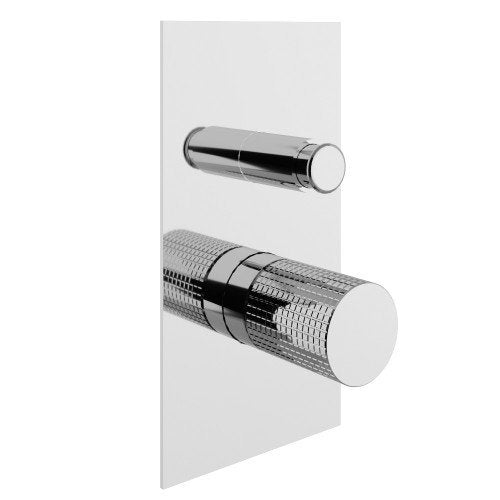 Treemme T30 RWIT5BB1CCZ4 miscelatore monocomando vasca Cromo Lucido, vista frontale della maniglia e della bocca di...