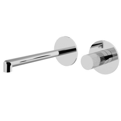 Treemme T30 Miscelatore lavabo incasso 180mm senza parte Cromo Lucido ambientato su piano bagno con accessori...