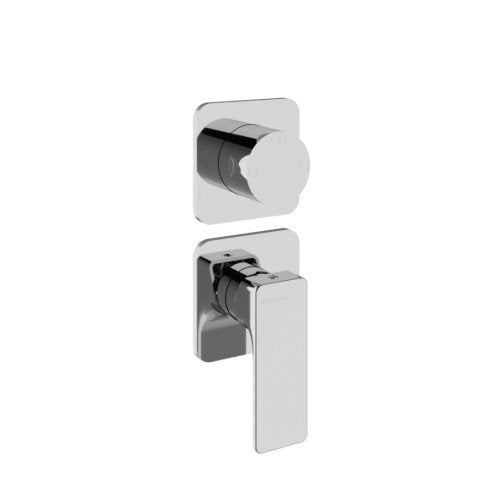 Treemme Hask RWIT6AC2CC01 miscelatore doccia monocomando Cromo Lucido, vista frontale della maniglia e della bocca di...