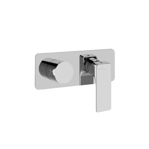 Treemme Hask RWIT6AE2CC01 miscelatore doccia monocomando, vista frontale della maniglia e della bocca di erogazione...