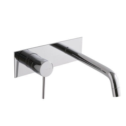 Treemme Up+ miscelatore lavabo 173 mm senza parte incasso Cromo Lucido ambientato su piano bagno con accessori...