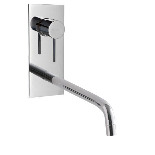 Treemme Up+ RWIT6BB3CC01 miscelatore lavabo 223 mm senza Cromo Lucido ambientato su piano bagno con accessori...