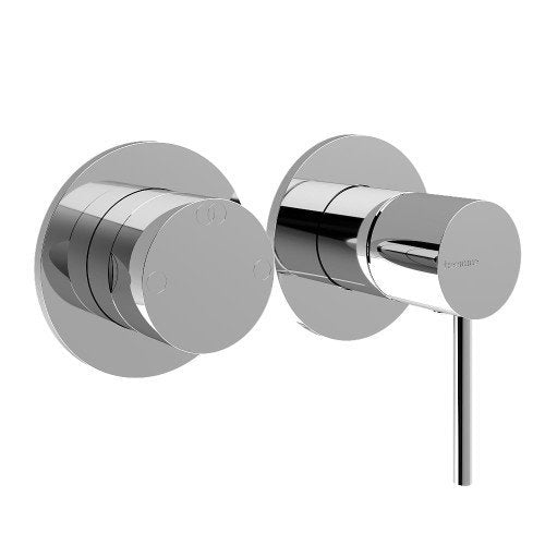 Treemme Up+ Miscelatore doccia monocomando tondo con deviatore 2 uscite 2 piastre senza parte incasso cromo