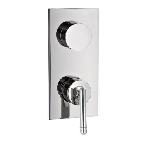 Treemme Philo RWIT70A2CC01 miscelatore doccia monocomando Cromo Lucido, vista frontale della maniglia e della bocca di...