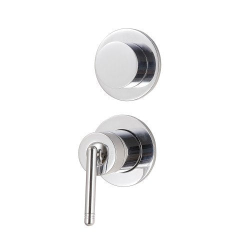 Tremme Philo RWIT70C2CC01 miscelatore doccia monocomando Cromo Lucido, vista frontale della maniglia e della bocca di...