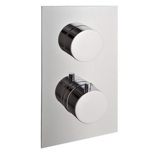 Treemme Up+ RWIT7287CC35 miscelatore doccia Termostatico Cromo Lucido, vista frontale della maniglia e della bocca di...