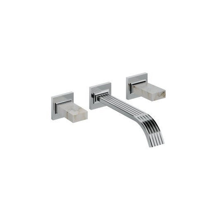 Treemme Kea RWIT7A52CCK1 gruppo lavabo a muro 200mm con maniglia in marmo senza parte incasso cromo