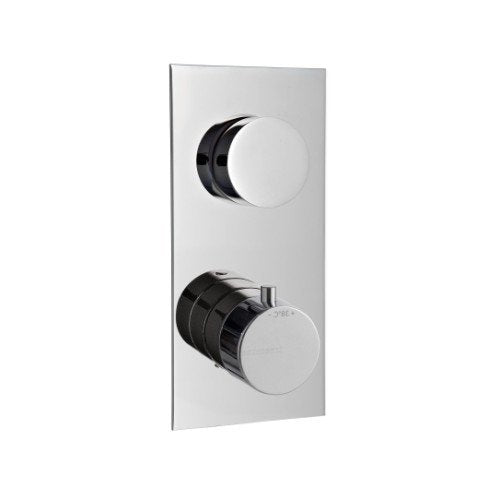 Treemme Arche RWIT8A46CC03 miscelatore doccia termostatico Cromo Lucido in ottone, vista frontale della maniglia e della...