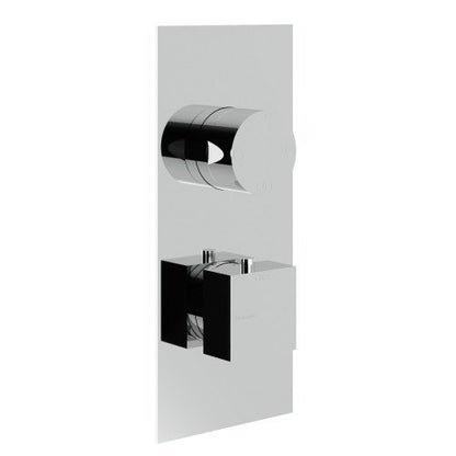 Treemme Q30 RWIT8A46CC23 miscelatore doccia quadro termostatico incasso con deviatore 2 uscite senza parte incasso cromo