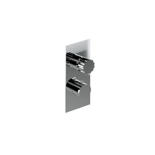 Treemme Los RWIT8A46CC60 termostatico incasso con deviatore Cromo Lucido in ottone, vista frontale della maniglia e della...