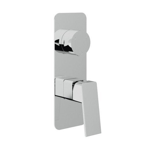 Treemme pa36 RWIT8BA3CC01 miscelatore doccia monocomando 3 Cromo Lucido, vista frontale della maniglia e della bocca di...