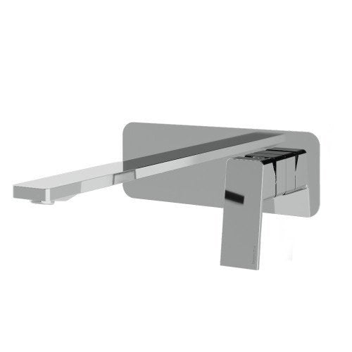 Treemme Pa36 miscelatore lavabo 182 mm senza parte incasso Cromo Lucido ambientato su piano bagno con accessori...
