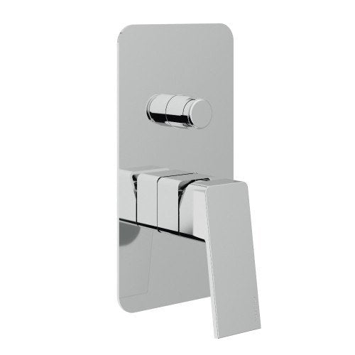 Treemme Pa36 RWIT8BB1CC01 Miscelatore doccia monocomando Cromo Lucido, vista frontale della maniglia e della bocca di...