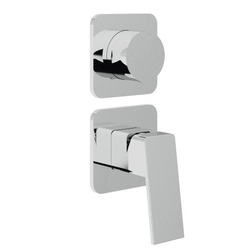 Treemme Pa36 RWIT8BC2CC01 miscelatore doccia monocomando Cromo Lucido, vista frontale della maniglia e della bocca di...
