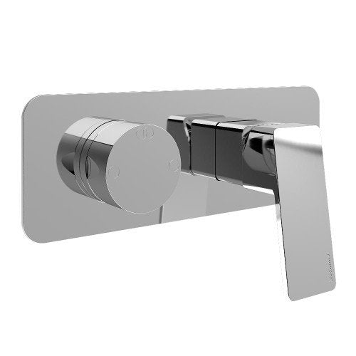 Treemme Pa36 RWIT8BE2CC01 Miscelatore doccia monocomando Cromo Lucido, vista frontale della maniglia e della bocca di...