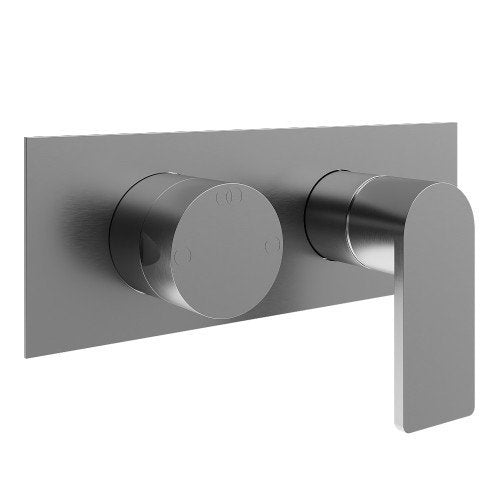 Treemme 3.6 RWIT9AE2IS01 miscelatore doccia monocomando con Acciaio in acciaio inox e satinato, vista frontale della...