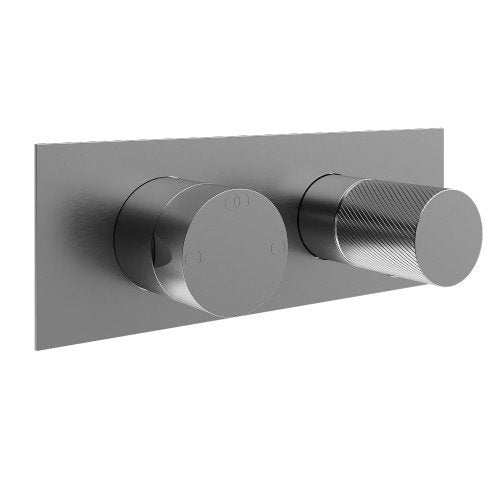 Treemme 3.6 RWIT9AE2IS02 miscelatore doccia monocomando con Acciaio in acciaio inox e satinato, vista frontale della...