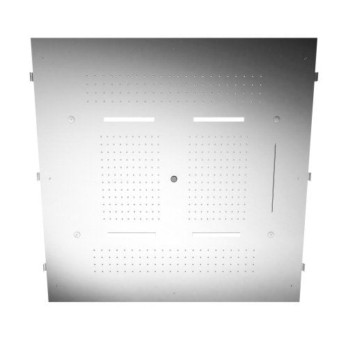 Treemme ITRTBR389IS soffione doccia 95x95 a soffitto 5 funzioni e cascata inox satinato