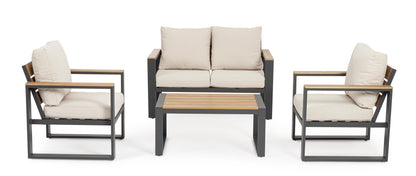 Andrea Bizzotto Leandro salotto da giardino beige antracite Leandro 0663881
