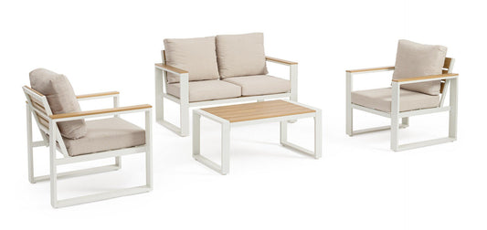 Andrea Bizzotto Leandro salotto da esterno beige bianco Leandro 0663882