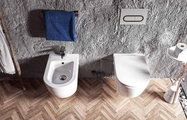 Sanitari sospesi in ceramica rimless sedile chiusura rallentata Linea Zeta