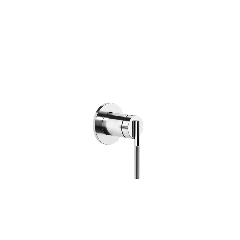 Gessi Parte esterna comando remoto lavabo a parete 1 via Cromo Lucido ambientato su piano bagno con accessori