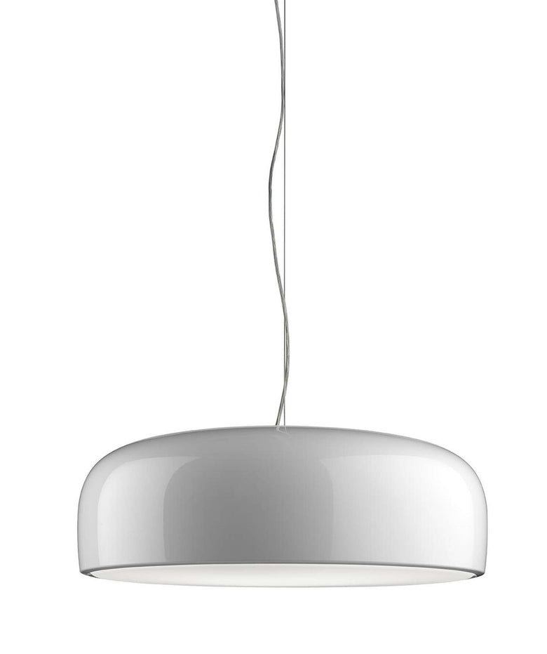 Flos Smithfield Suspension Pro Lampada led sospesa Bianco in alluminio e lucido accesa in ambiente, design e diffusione...
