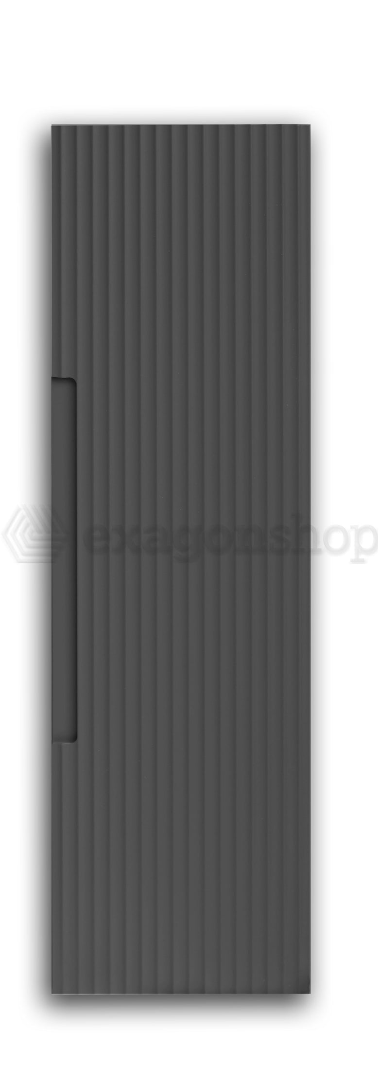 Colonna bagno 120x34 Mango reversibile dark grey Grigio Scuro, vista dall'alto del piano con lavabo - Exagonshop