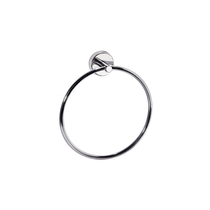 New Line AS3 Portasciugamani 17 cm Ad Anello con base tonda In Acciaio Inox Cromo