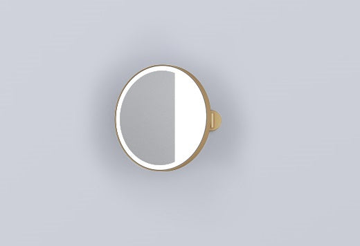 Cielo Arcadia Pluto Specchio 40 Cm Con Luce Led Ed Interruttore In Metallo bronzo