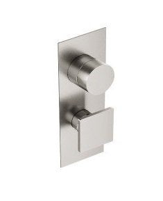 Treemme 5mm RWIT28A2IS03 Miscelatore doccia monocomando con in acciaio inox e satinato, vista frontale della maniglia e...