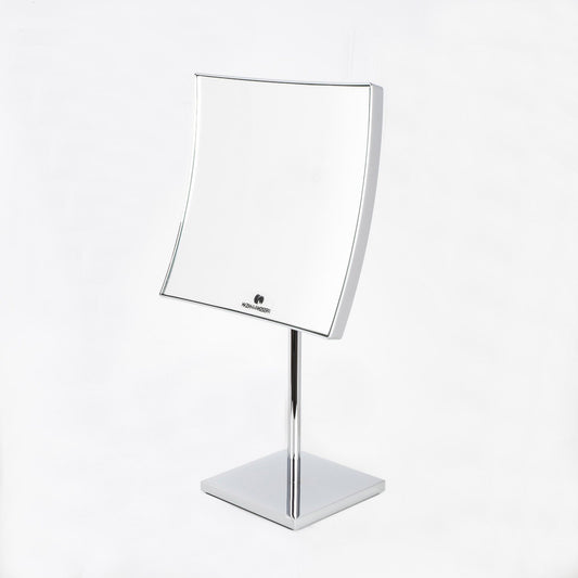 Koh-i-noor QUADROLO specchio ingranditore x3 da tavolo 20x20 cm in abs e ottone cromo