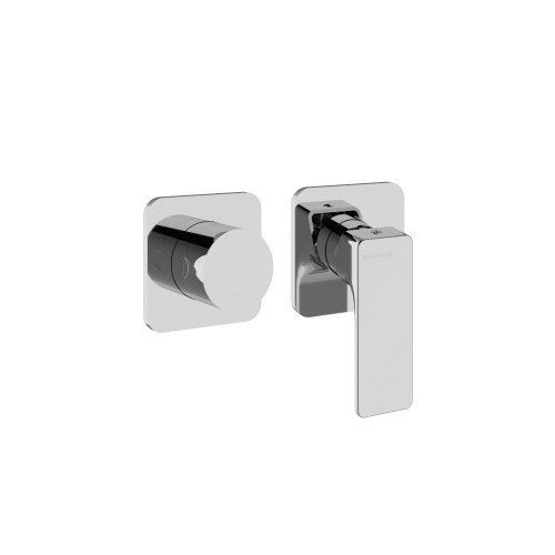 Treemme Hask miscelatore doccia monocomando con deviatore 2 uscite 2 piastre senza parte incasso cromo