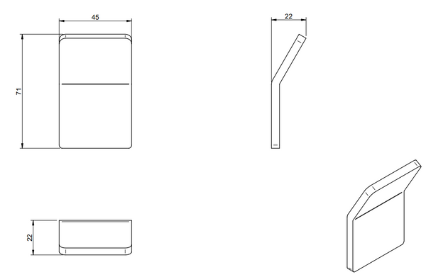 Treemme 5mm IT9011ISZZZZ gancio appendino portabiti inox satinato